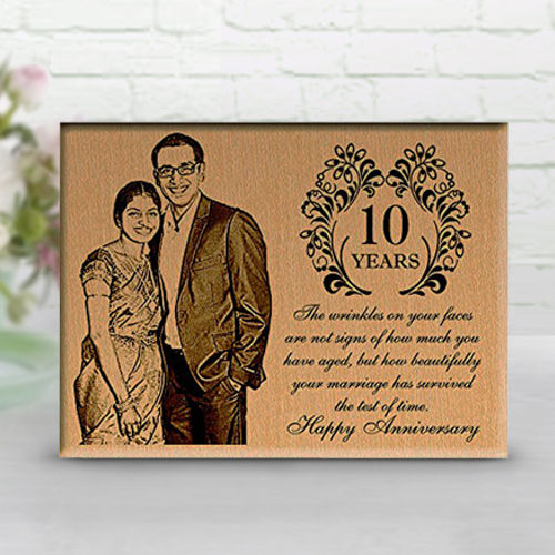 Personalized Wooden Plaque For Wedding Anniversary