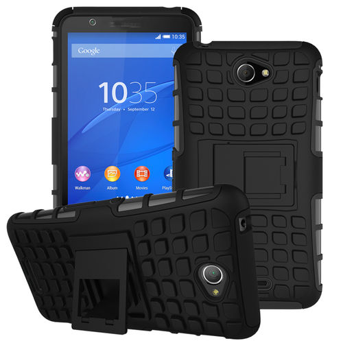 Tyre Grain Silicone Hybrid Shockproof Rear Hard Back Mobile Case Cover