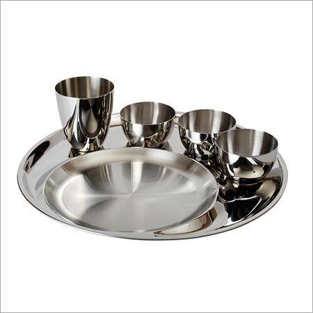 Silver Stainless Steel Rajwadi Utensils