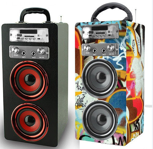 Wireless Portable Bluetooth Speakers with Colorful Flashing Light 