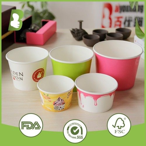 12oz Custom Printed Disposable Ice Cream Paper Cup