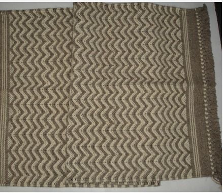 Traditional Camel Wool Zigzag Durry