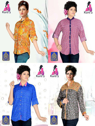 Printed Cute Lady Rayon Shirts