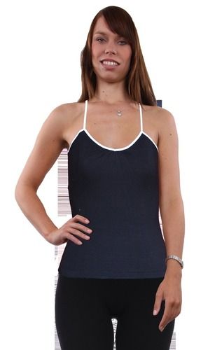 Ladies Sleeveless Front Gather With Piping