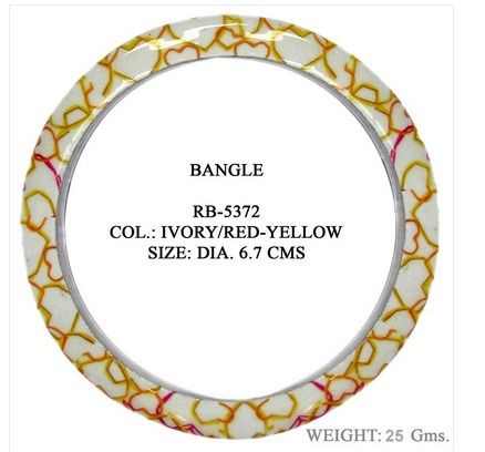 Print Design Resin And Metal Bangle