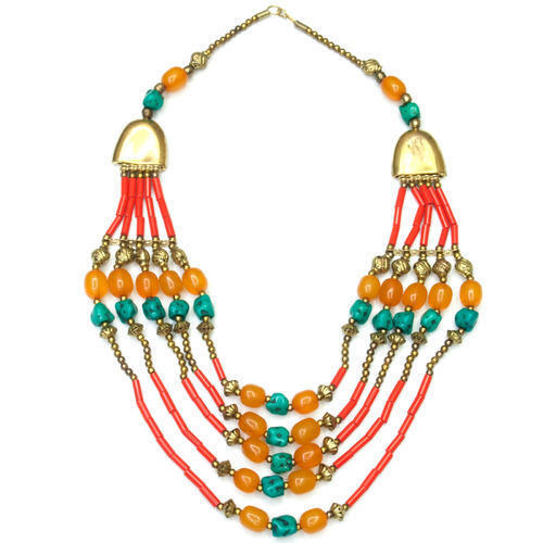 Multicolor Stone Layered Necklace