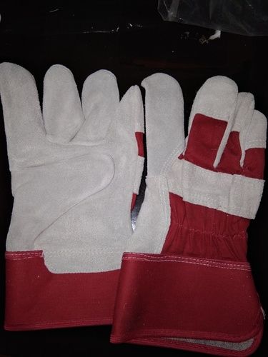 White-Red Split Canadian Gloves