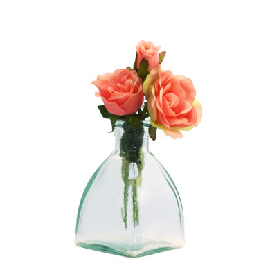 Recycled Glass Bud Vase (Square Dome)