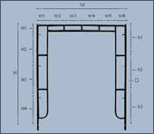 Frame System - Versatile Freestanding Display Frame System | Ideal for Showcases, Area Separation, Customizable Configurations