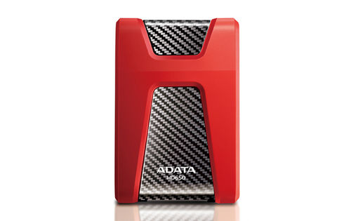 ADATA HD650 1TB Anti-Shock External Hard Drive, Red 