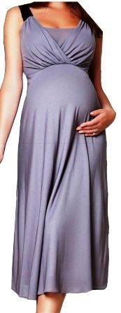 Melange Grey Maternity Dress