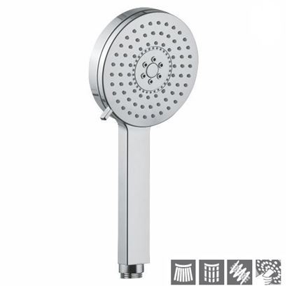 Hand Shower - ABS Body & Chrome Plated Face Plate, 105mm Round Shape with Multi Flow and Rubit Cleaning System