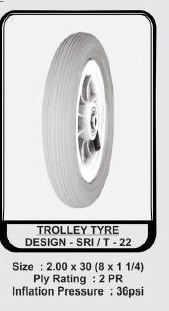 Trolley Tyres-full White T-22