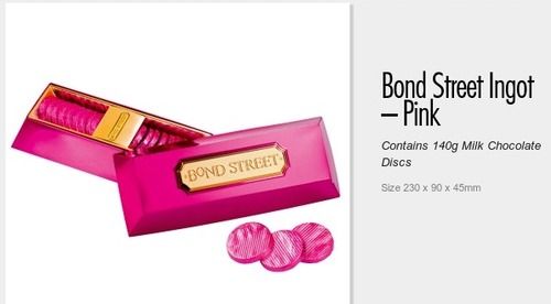 Bond Street Ingot a   Pink Chocolates