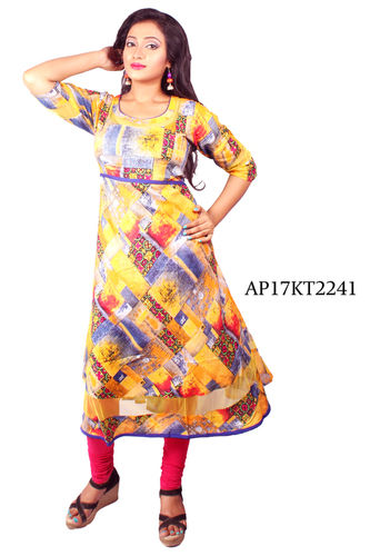 Ladies Printed Rayon Kurtis