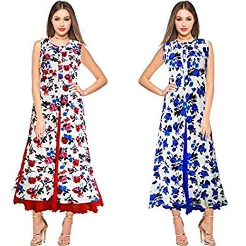 Floral Knitted Midi Dresses