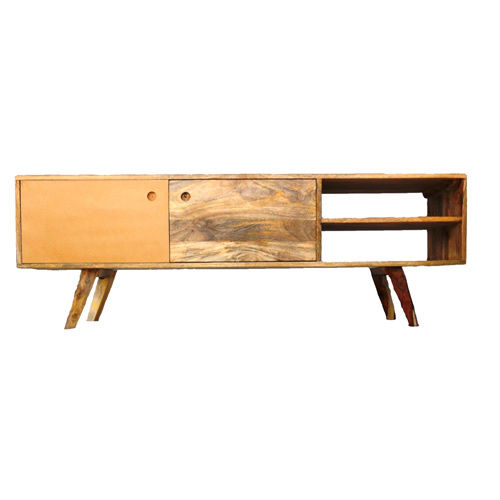 Wooden TV Stand - Premium Solid Wood, Elegant Design for Modern Interiors