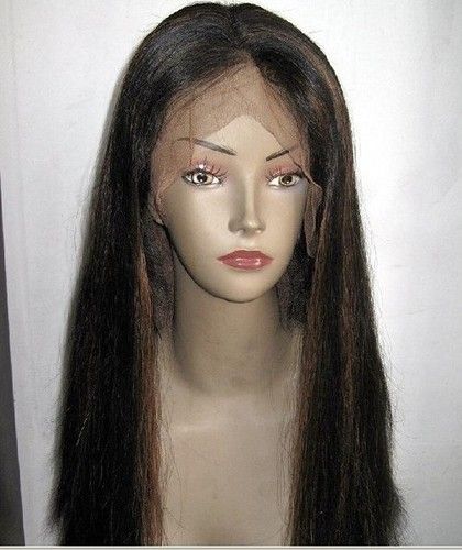 Natural Indian Virgin Remy Straight Full Lace Wig Hair Grade: 7A Grade