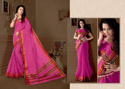 Ladies Pure Cotton Silk With Zari Border Saree