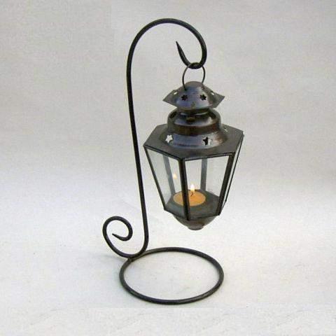 Iron Lantern W Stand