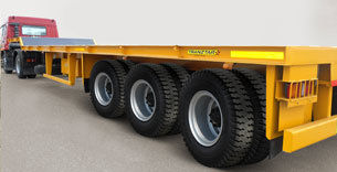 Semi-Low Bed Trailer Tridem Axle Trailer