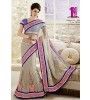 Powder Tusher Butterfly Elegance Lahenga Saree With Designer Border