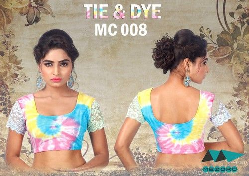 Multi Colours Tie N Dye Readymade Blouses