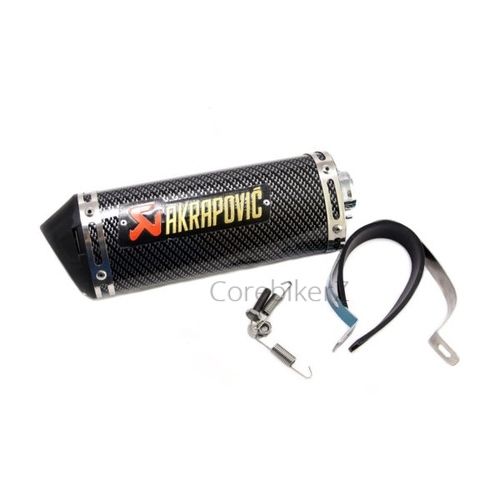 Stainless Steel 38Mm Akrapovic Carbon Fiber Color Exhaust Muffler With Db-Killer