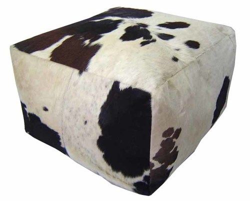 Jersey Hairon Leather Soft Ottoman