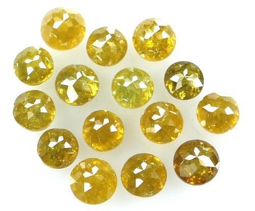 Fancy Yellow Color Super Rose Cut Diamonds