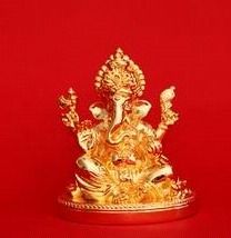 Gold Plated Ganesh Statue