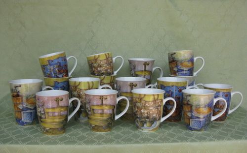 Hand - Painted Coffee Mugs Bone Ceramic