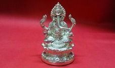 Silver Plated Vighnaharta Statue