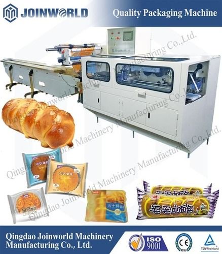 Silver Stainless Steel Electric, Automatic Bread Packaging Machines With Plc Control