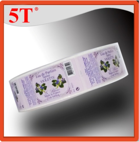 अनुकूलित परफ्यूम स्प्रे बोतल मुद्रित स्टिकर