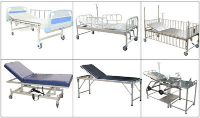 Fold-Able Rails Manual Hospital Beds Lk206P-1Rw