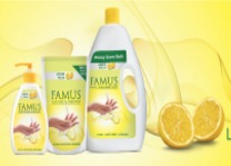 FAMUS Moisturising Handwash - Lemon Fresh Variant | Gentle Cleanser, Moisturising Glycerin, Long-Lasting Tangy Aroma, Soft and Supple Hands