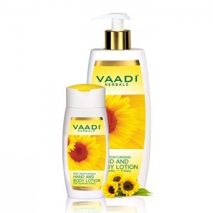 सनफ्लावर एक्सट्रेक्ट के साथ डीप मॉइस्चराइजिंग हैंड एंड बॉडी लोशन -110 मिलीलीटर