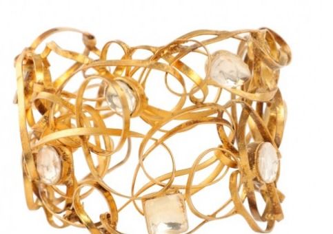 Gold Plated Abstract Handcuff