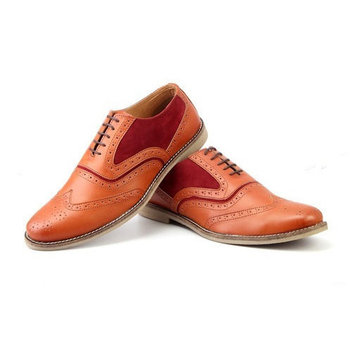 Mens Leather Brogue Casual Shoes