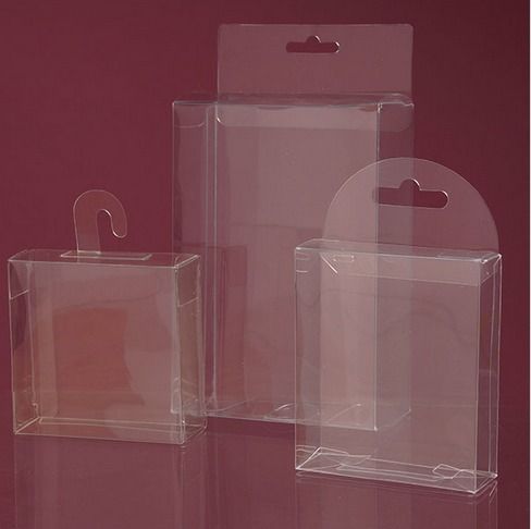 Clear Plastic Rectangular Round Hanger Boxes