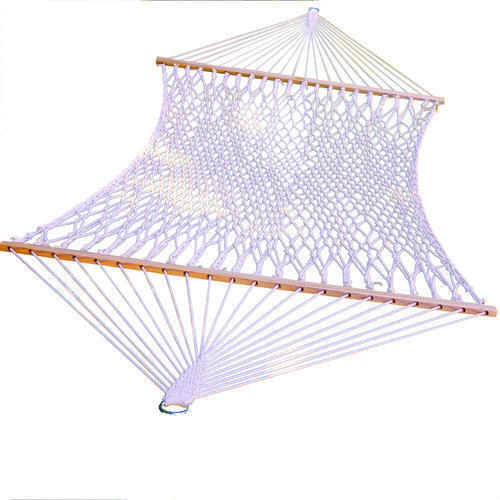 Violet 55 Inch Wide Cotton Rope Hammock - Two Person Use