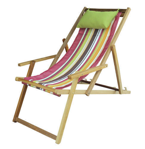 Wooden Deck Beach Chair Lounger