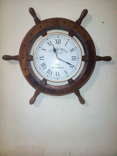 Antique Wooden Ship Wheel Wall Clock Nautical Wall Hanging Clock For Home  Decor at best price in Haridwar