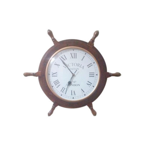 Wooden Wheel Wall Clock