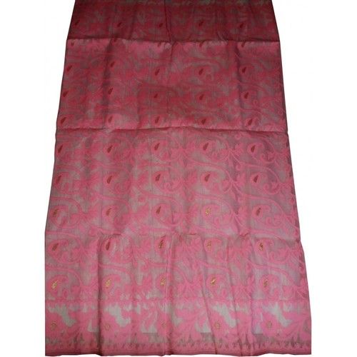 Exclusive and Traditional Bengal Dhakai Jamdani Pink and White Saree