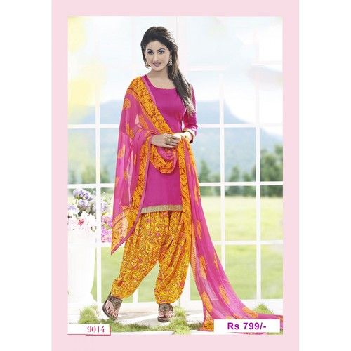 Cambric Cotton Patiala Suit