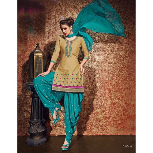 Designer Cotton Patiala Suit