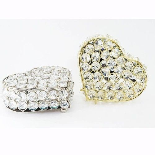 Heart Shaped Crystal Jewelry Box