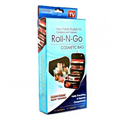 Black Roll N Go Cosmetic Bag